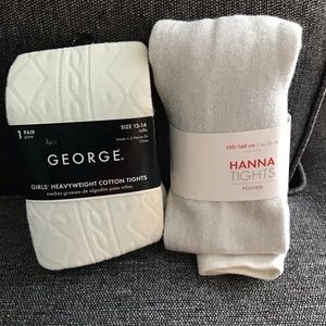 Hanna & George Girls’ Tights Bundle of 2 SZ 12-16